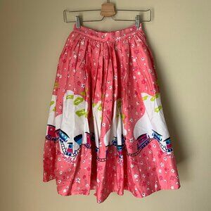Pinup Girl Clothing Pink Trains Jenny Skirt